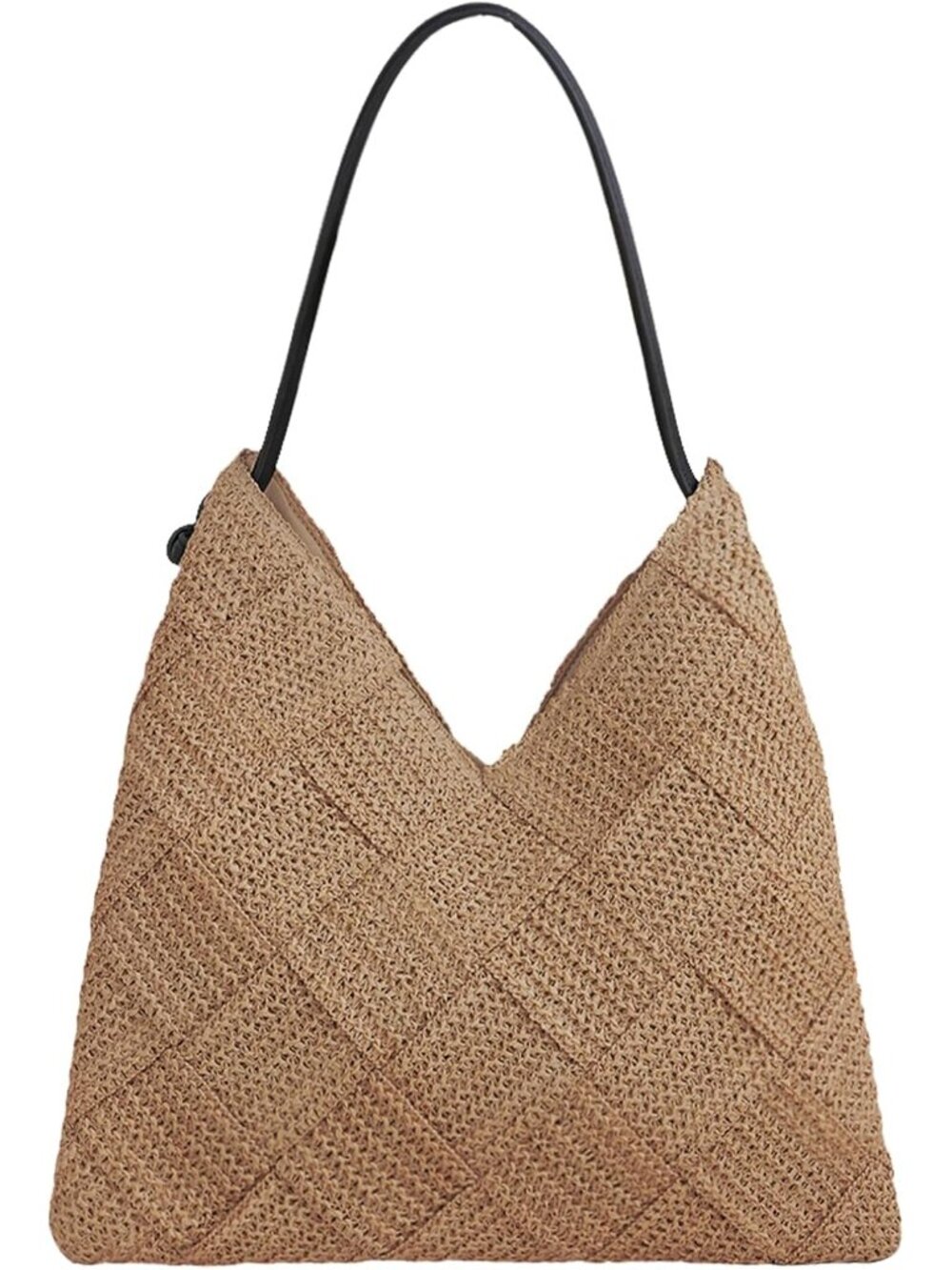 Women's Straw Hobo Tote Bag Handmade Summer Beach Purse Woven Shoulder Handbag 2 - Picture 1 of 6